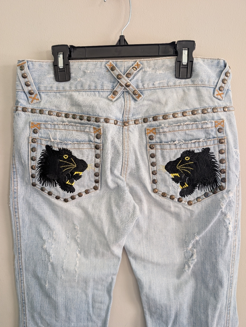 Dolce and Gabbana Tiger Pocket Studded Jeans Size 40